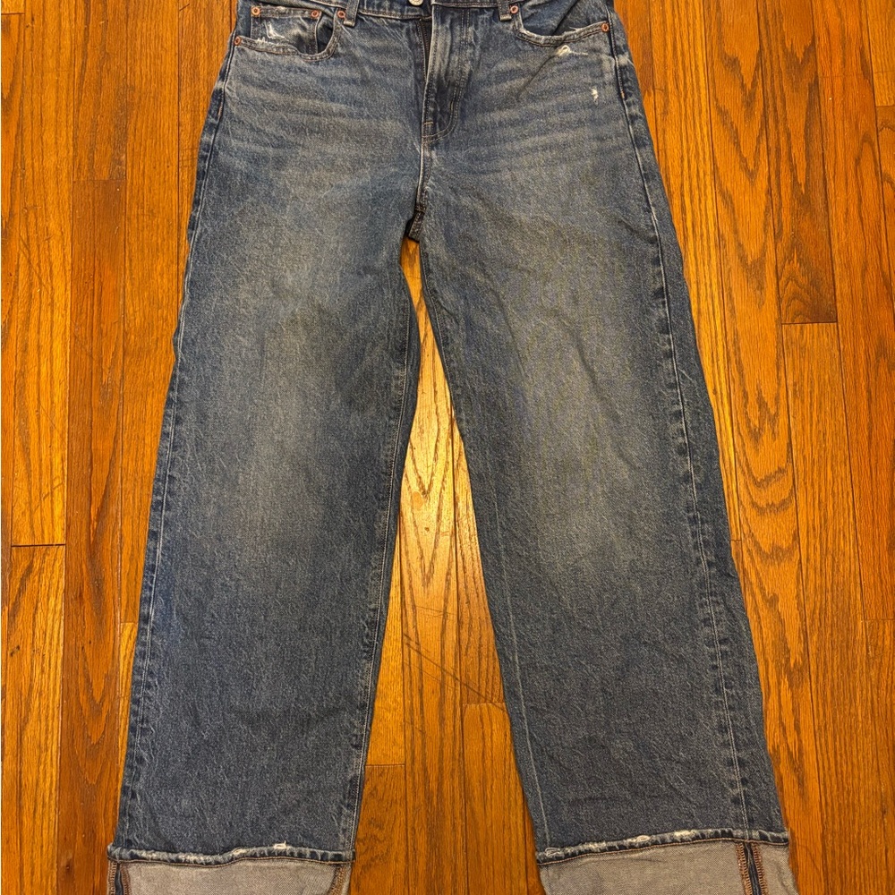women’s Stovepipe Cuffed Jeans NWOT